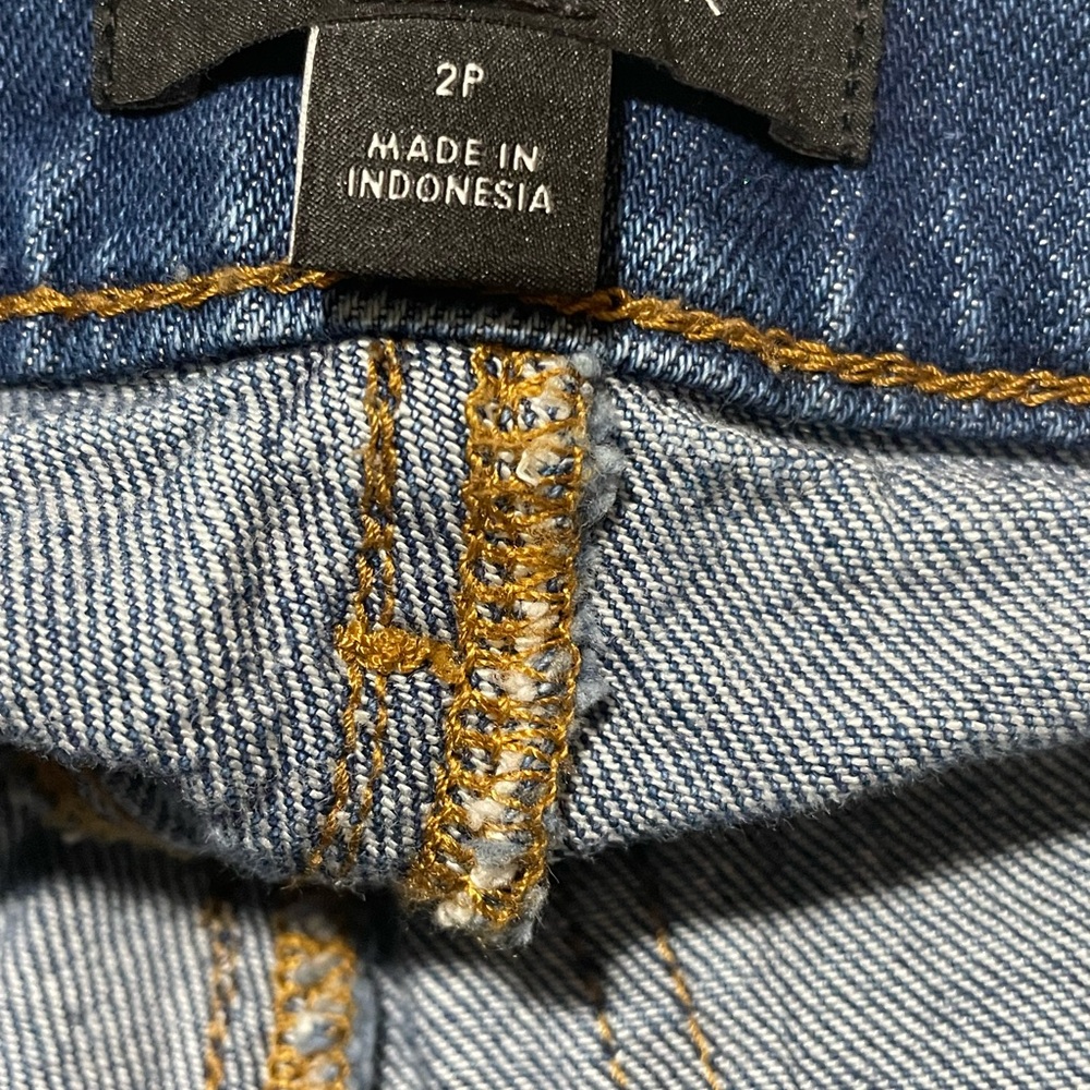 Ann Taylor Blue Wide-Leg  Crop Jeans High Rise Size 2p - Picture 2 of 14